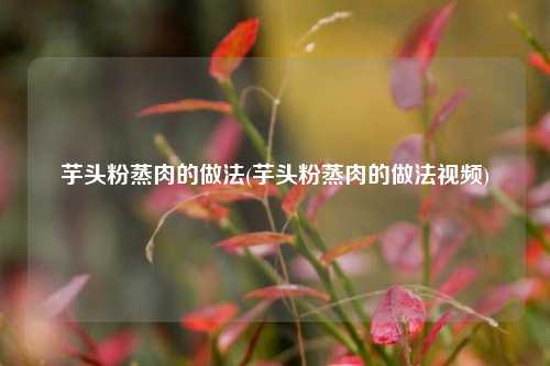 芋头粉蒸肉的做法(芋头粉蒸肉的做法视频)